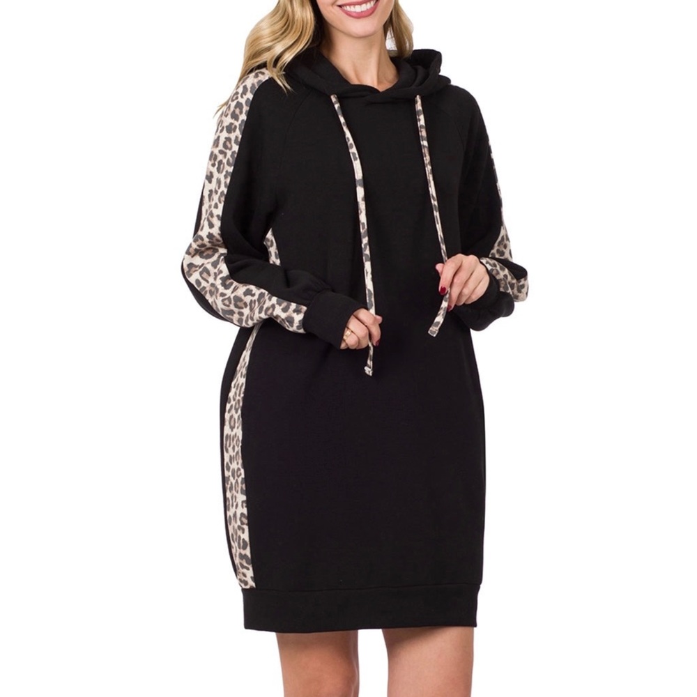 🖤 LAST ONE 🖤 Sweatshirt Tunic with Leopard Print